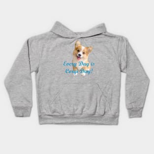 Every Day is Corgi Day Puppy Design Kids Hoodie